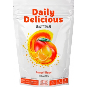 Coral Club - Daily Delicious Beauty Shake Қызғылт сары - манго 