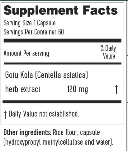 Gotu Kola Extract (60 capsules)
