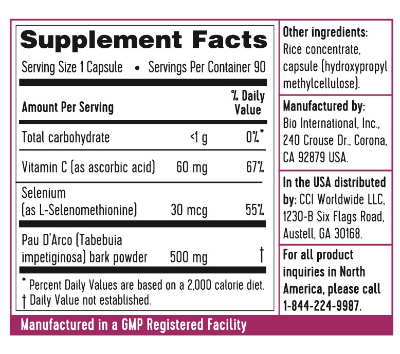 Pau D`Arco with Selenium (90 capsules)