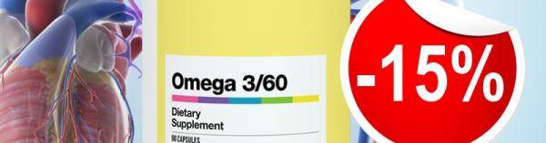 Omega 3/60. 15% Rabatt bis 31.08