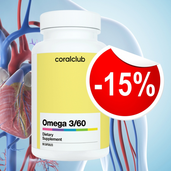 Omega 3/60. 15% discount until 31.08