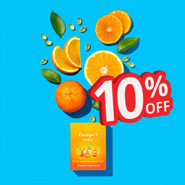 Omega 3 Sinaasappels. 10 korting%