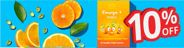 Omega 3 Oranges. 10 atlaide%