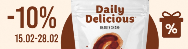Daily Delicious Beauty Shake. 10% Rabatt bis Ende des Monats.