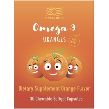 Omega 3 Oranges<br />(30 шайнауға болатын капсула)
