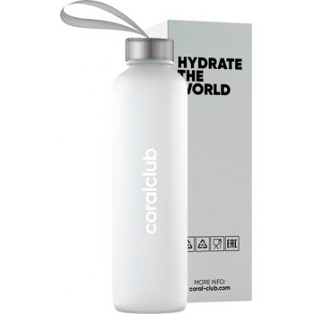Szklana butelka «Hydrate the World» (500 ml)