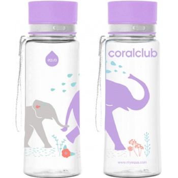 EQUA Botella de plástico «Elefantes» (600 ml)