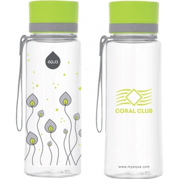 EQUA Botella de plástico «Hojas verdes» (600 ml)