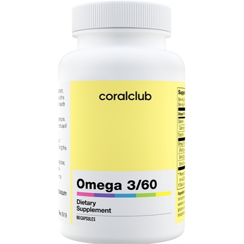 Omega 3/60, cuore, per cuore, vasi, per vasi sanguigni, supporto immunitario, per immunità, pufa e fosfolipidi, olio di pesce