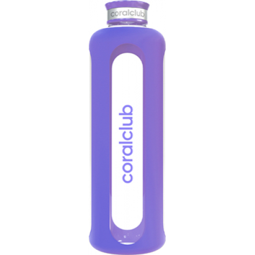 Produits d'accueil: Glass bottle «ClearWater» bleu, 900 ml (Coral Club)