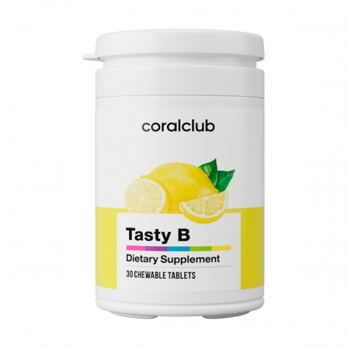Vitamīni: Tasty B lime flavor / Tasty B ar citrona garšu, 30 košļājamās tabletes (Coral Club)