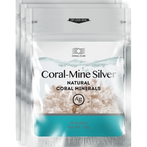 Water and mineral balance: Coral Water Coral-Mine Silver, 30 sachets, coralmine, coral mine, hydration, minerals for water, c