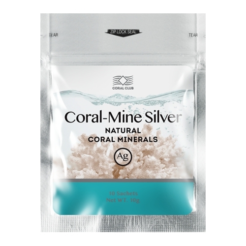 Water and mineral balance: Coral-Mine Silver, 10 sachets, coralmine, coral mine, hydration, minerals for water, coral calcium
