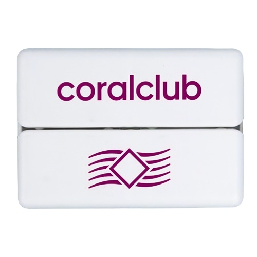 GoBox mini z fioletowym logiem Coral Club, do kapsułek, cobox