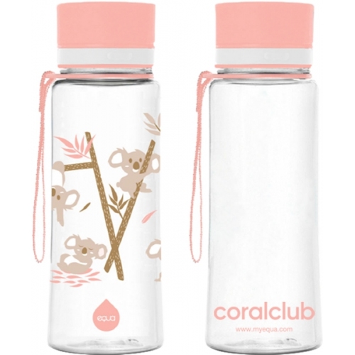 EQUA Plastic bottle «Koalas», for water, for sports, for travel, glas bottle