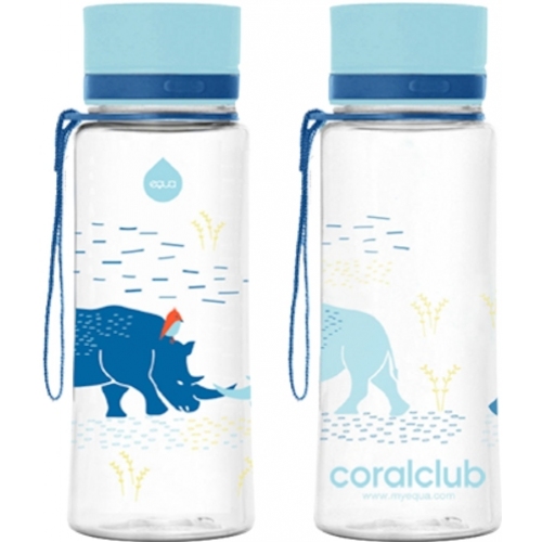 EQUA Пластикова пляшка «Носоріг», для воды, для спорта, для путешествий, для води, для спорту, для подорожей
