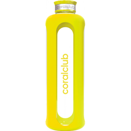 Стеклянная бутылка ClearWater Желтая, water, вода, бутылка