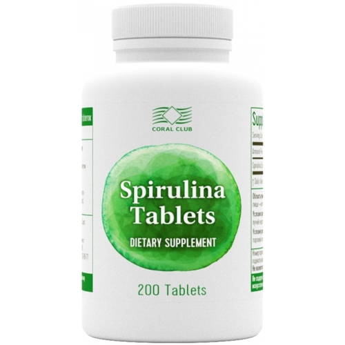 Фітонутрієнти: Спіруліна у таблетках / Spirulina Tablets (Coral Club)