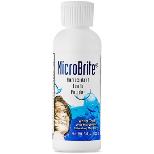 Proszek do zębów MicroBrite, microhydrin, do jamy ustnej, do zębów, przeciwutleniaczy, wybielaczy zębów, równowagi kwasowo-za