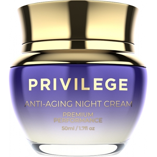 Anti-age nachtcrème / Privilege Verjongende nachtcrème voor gezicht en hals met koffie-extract (Coral Club)