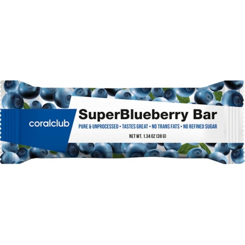 Energy and performance: SuperBlueberry Bar (Coral Club)