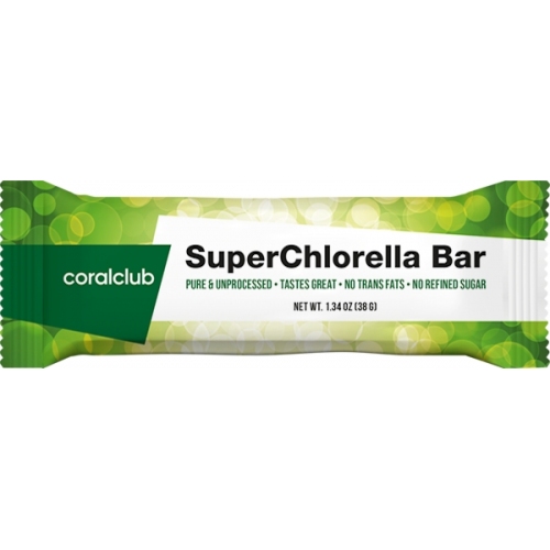 Enerģija un darbaspējas: SuperChlorella Bar (Coral Club)