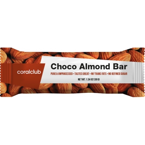 Fytobar: Choco amandel reep / Choco Almond Bar (Coral Club)