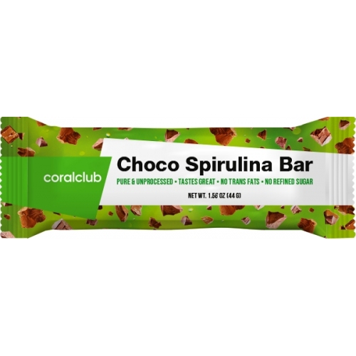 Энергия и работоспособность: Батончик Шоко со спирулиной / Батончик Choco Spirulina Bar, смарт фуд, спирулина, choco spirulin